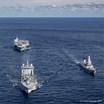 a fleet of warships