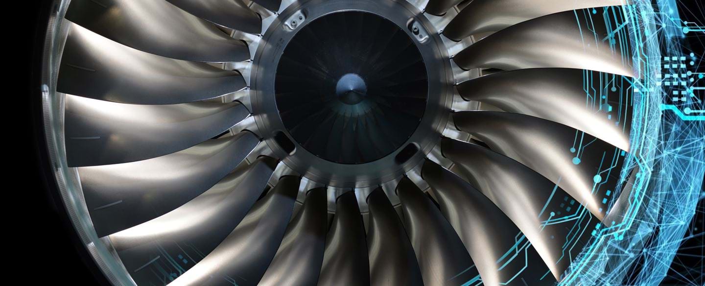 a graphic of a turbine engine